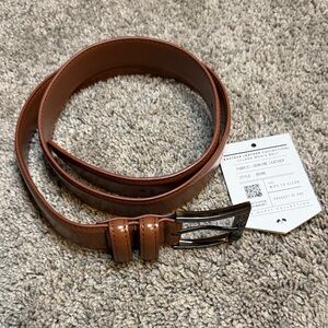 Mio Marino Kestava Leather Collection men's genuine leather belt in brown (32’’)